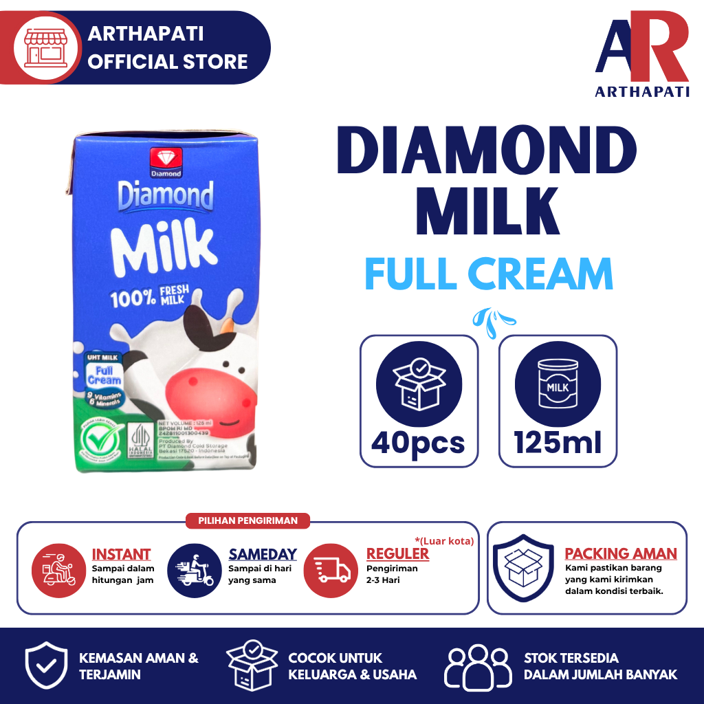 Diamond Milk UHT Full Cream 125 ml